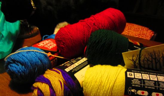 Georg's friend sent six skeins for the cat blanket project. Thank you, friend! Georg is also making sure I have plenty to do after surgery later this month because Georg knows verrrry bad things happen when I fold my hands politely. 