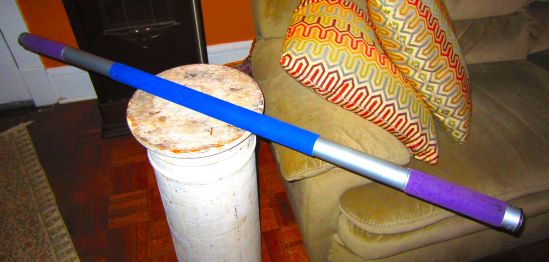 During today's six week visit to the surgeon's office, doc said I can begin lifting weights again. Neglected 10 lb. body bar says, "About frigging time."