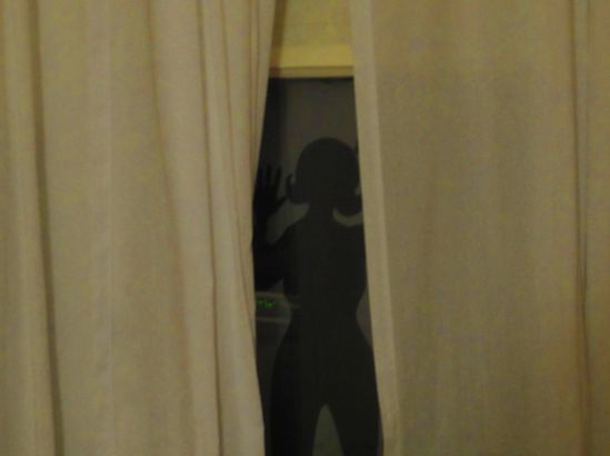 My sisters attached this to the outside of my living room window. Had I discovered this at 5:56 a.m. tomorrow morning, you would have heard that from your house. 